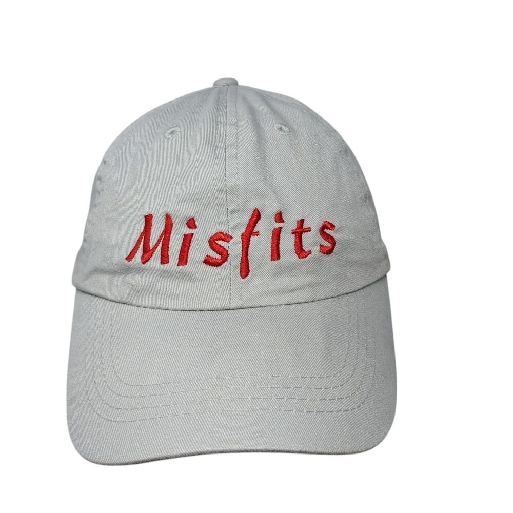 Misfits Strapback Hat Gray One Size Adjustable Embroidered Port & Company